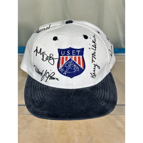 Vintage United States Equestrian Team Hat‎ With 6 Signatures. HennebergMilikin
